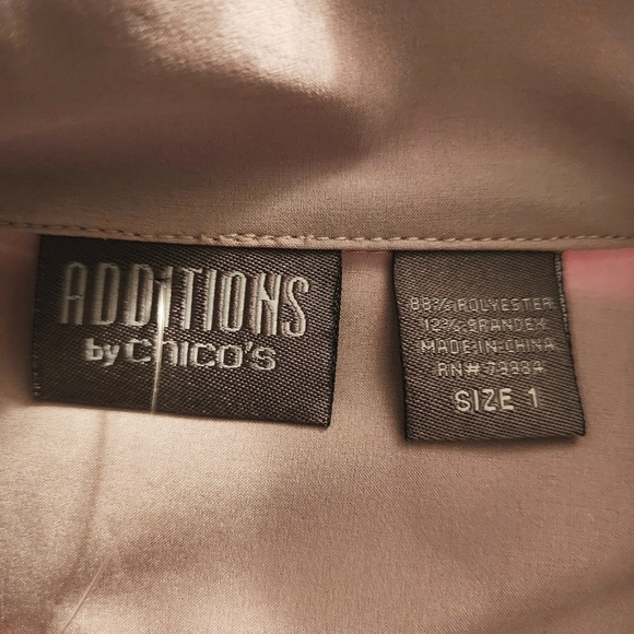 Additions by Chico's Taupe Tan Zip Up Vest  Women's Size 8 Pockets Neutral EUC - Picture 5 of 6